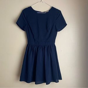 Tobi open back dark blue dress